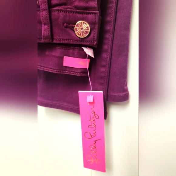 Lilly Pulitzer Purple Skinny Jeans NWT Women's Size 6 - Picture 2 of 5